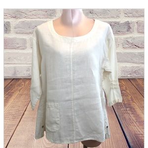 Click Color Me Cotton USA 100% Linen Blouse